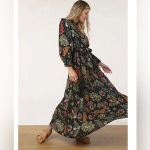 Farm Rio Tropical Azul Maxi Dress Sz M